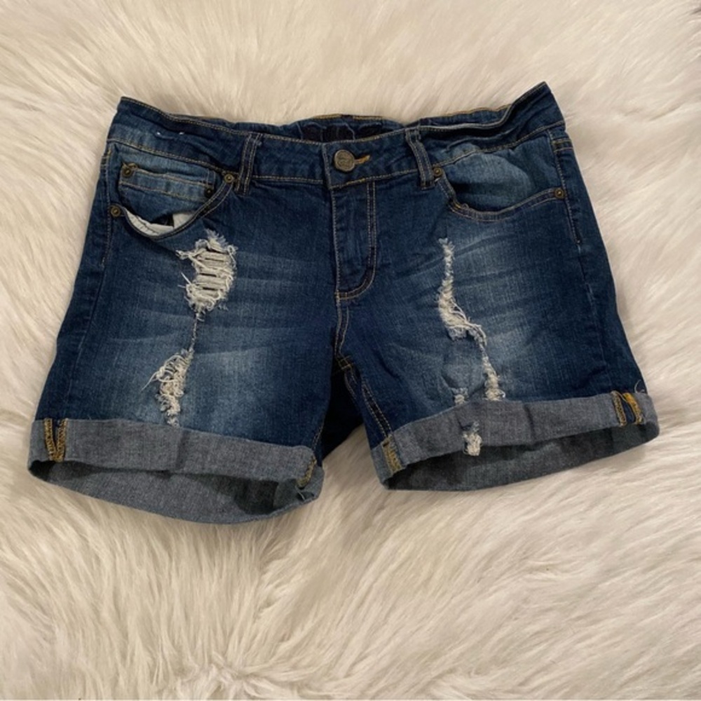 Indigo Rein Jean Shorts Adult Size 28 Distressed Ripped Women’s